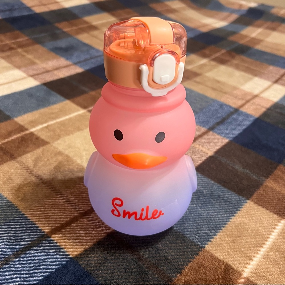 Pink Duck Smile kid's Water Bottle